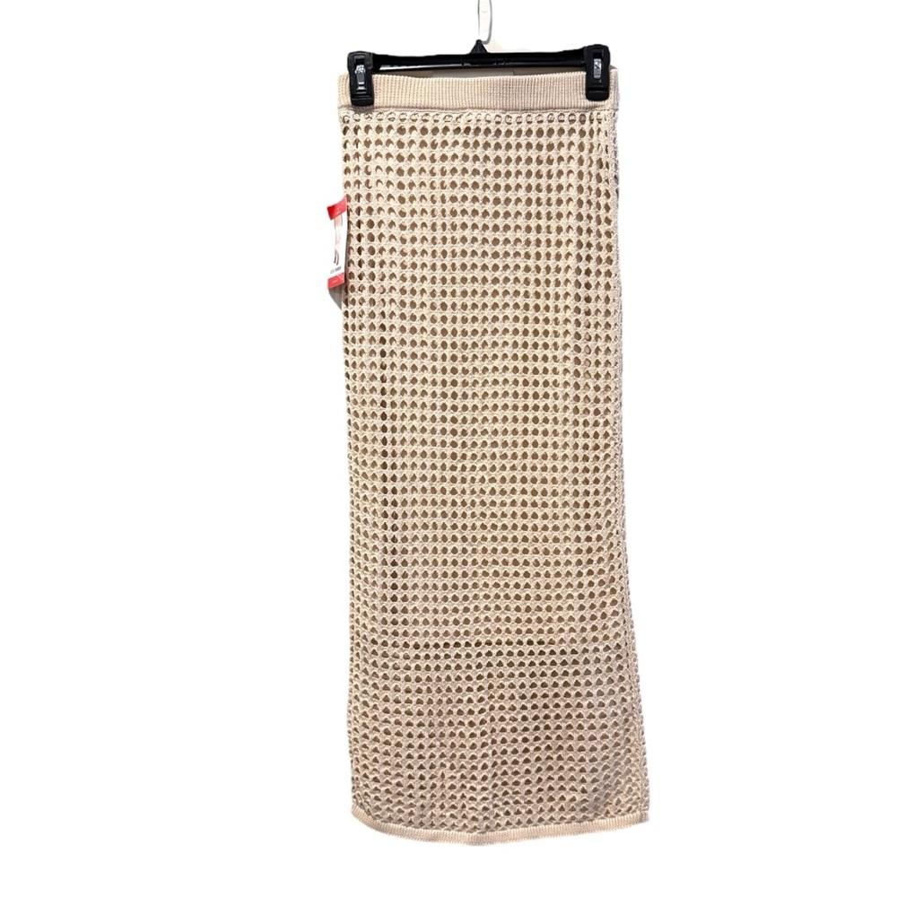Steve Madden Crochet Skirt Set Lined Boho Chic‎ Resortwear Beige Women’s Size XS - Picture 6 of 9